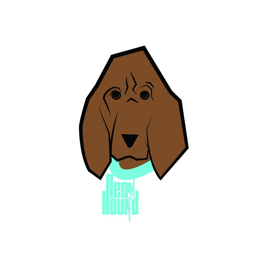 Neon Hound Mascot logo