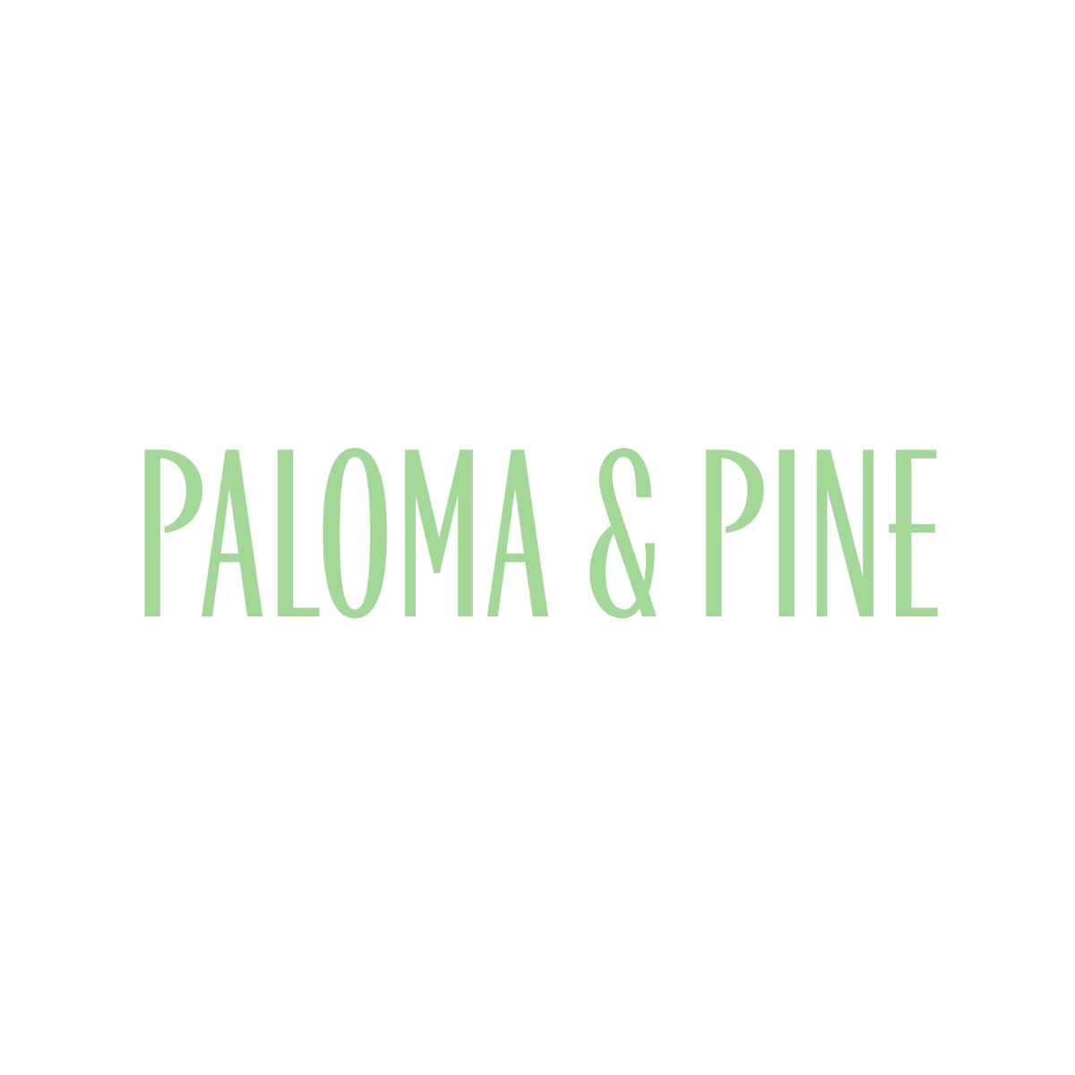Paloma and Pine wordmark in green